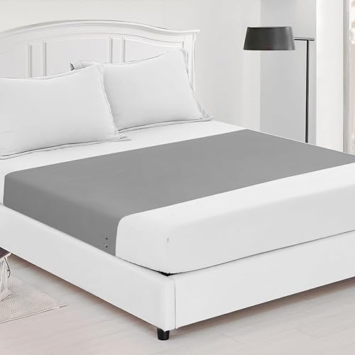 Miniatura 2 de Juego de sábanas universales para tierra, 10% fibra plateada + algodón natural con hilo conductor plateado, extralargo de 104 x 24 pulgadas, se