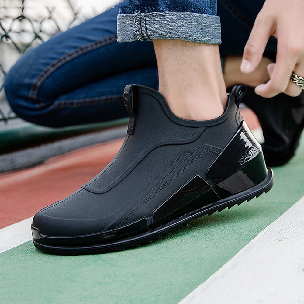 Rojeam Botas de Lluvia Hombre Impermeable Zapatos de Jardinería Botas de Agua