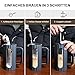 EcoNymphal French Press 1 Liter Kaffeemaschine - Kaffeepresse für Cold Brew und Heißgetränke - Mit Edelstahlfilter, heißfestem Glas - Spülmaschinenfest & BPA-Frei