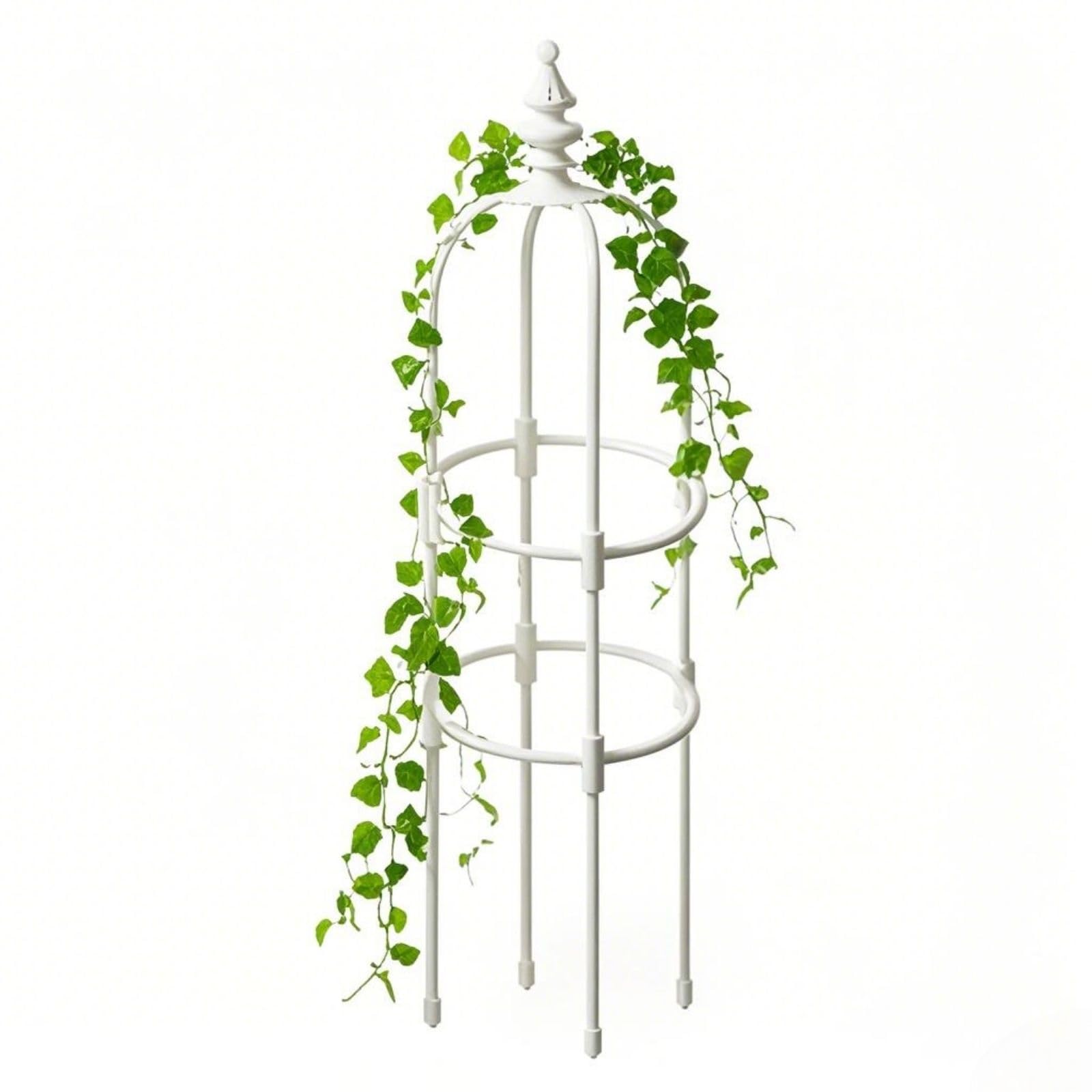 Garden Obelisk Trellis, Rose Metal Obelisk 60 90 120 150 180cm Garden Trellis for Climbing Plants, Sweet Pea Growing Frame, Metal Support for Outdoor Indoor(White,20 x 90cm/7.9 x 35in)