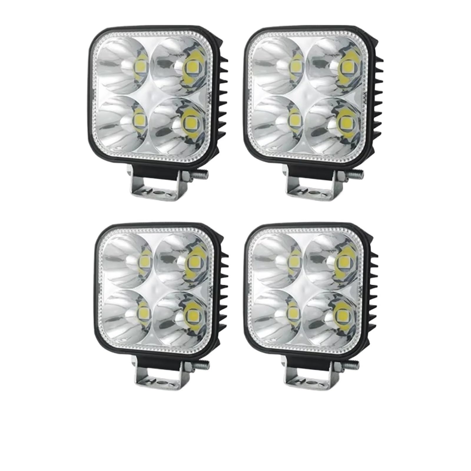 Faro Faro Lavoro Barra LED Auto | Per Camion ATV 4 I 4000LM Fuori Strada 12V 24V Lampada Fendinebbia Automatica Faretto Trattore 4x4(4 Piece)