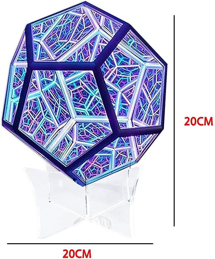 Dodecahedron Art Light, Space LED Light Adjustable Color Light, Creative Cool Infinite Color Night Light Ambient Light For Home Desktop Furniture Decor