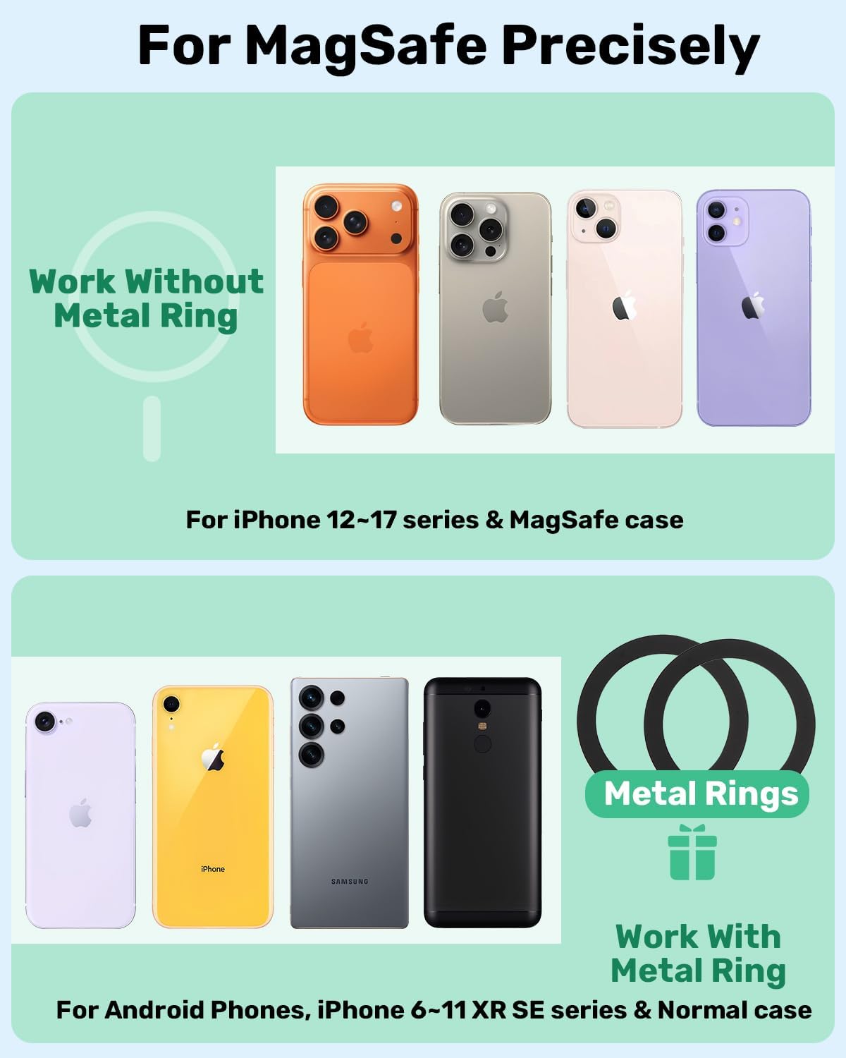 Magnetic Golf Cart Phone Holder, Compatible with MagSafe iPhone 16 Pro Max Plus 15 14 13 12 Mini, for GPS & Golf Apps, Fits EZGO, Club Car, Yamaha, and Icon, Golf Cart Accessories - Image 7