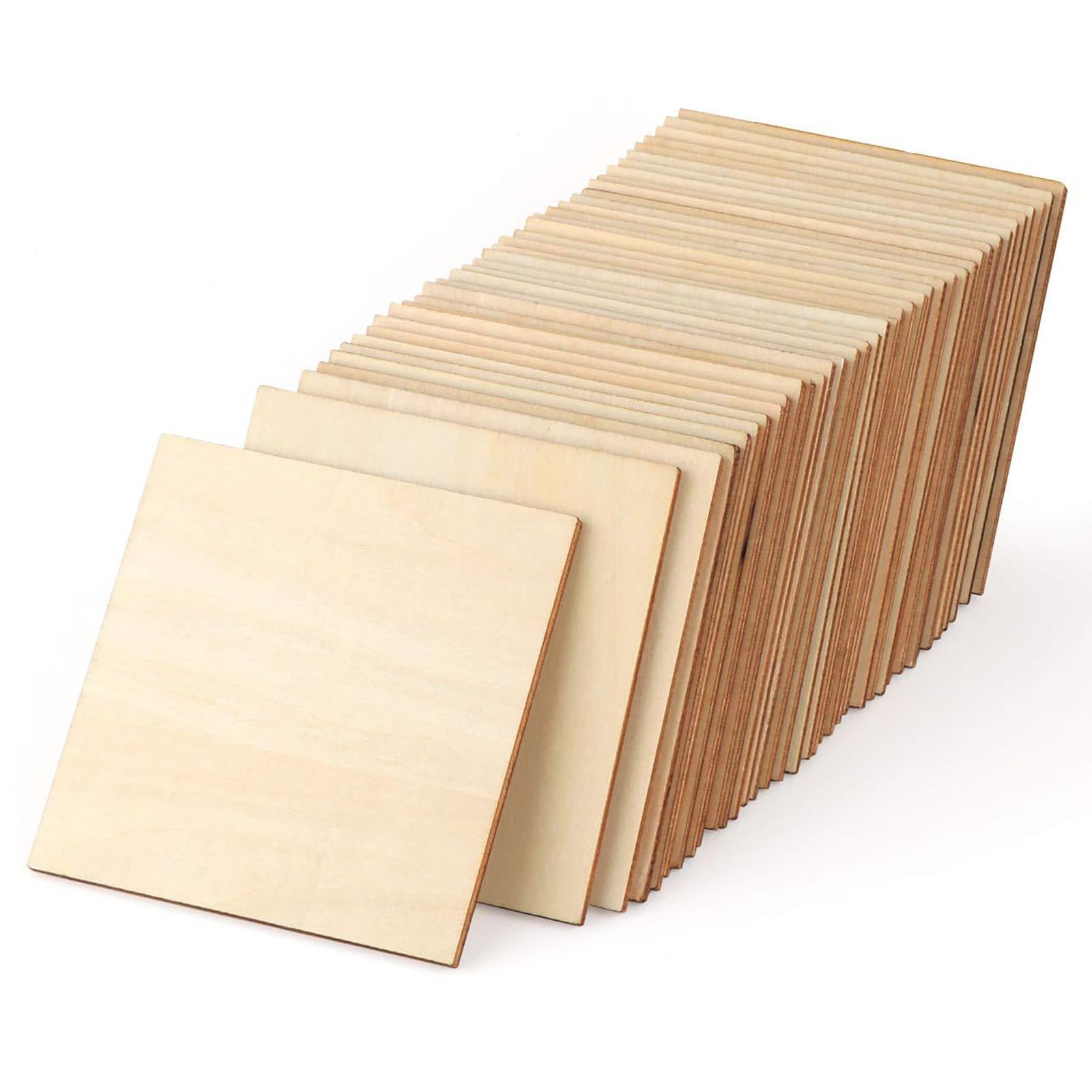 12 Stück unlackierte Holzscheiben, 15,2 cm, 30,6 cm, quadratische Scheiben für Malerei, Handwerk, Weihnachten, Hochzeit, Dekoration, Basteln