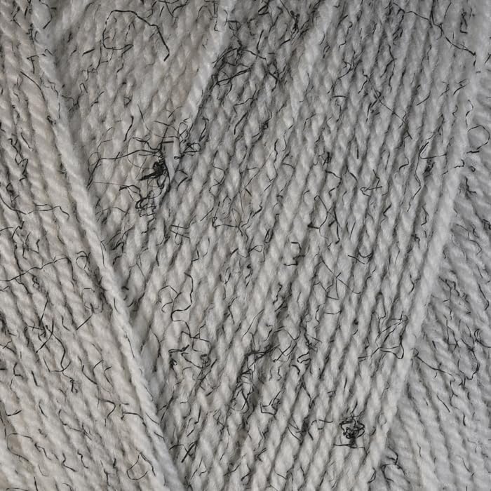 WoolCraft Aran with Wool 400g Knitting & Crochet Yarn, Great Value Acrylic with 25% Wool Yarn, Choose from 43 Shades, 800 Metres, 400g Balls, Pack of 10, Storm Cloud