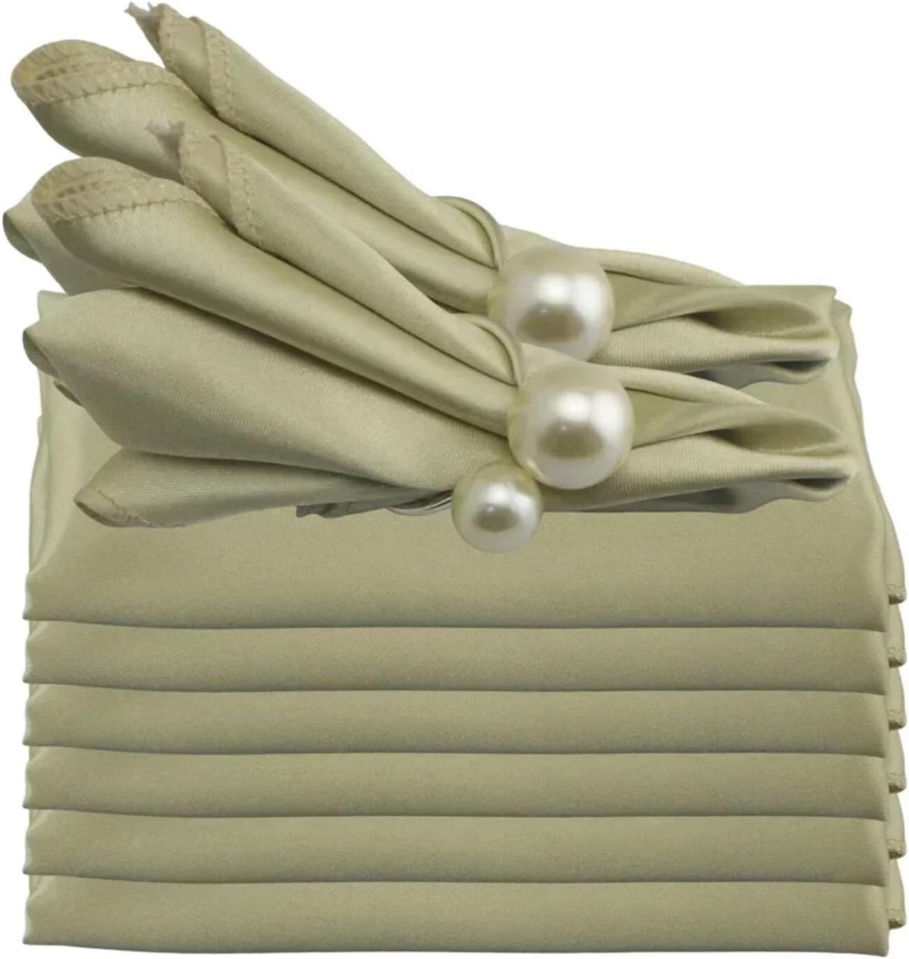 Niusabou Green5 Cloth Dinner Table Napkins, Satin Dinner Napkins 24Pcs Multicolor For Banquet Party Restaurant