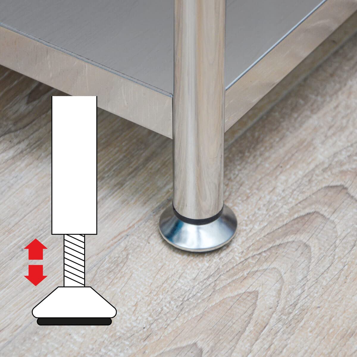 shelfr 5 Niveles Estanteria Metálica - 200kg Estanteria Almacenaje Acero Inoxidable - 74x41x140 Estante Industrial Metal - Estante de Almacenaje - Estanterias para Trasteros - Organizadores de Cocina