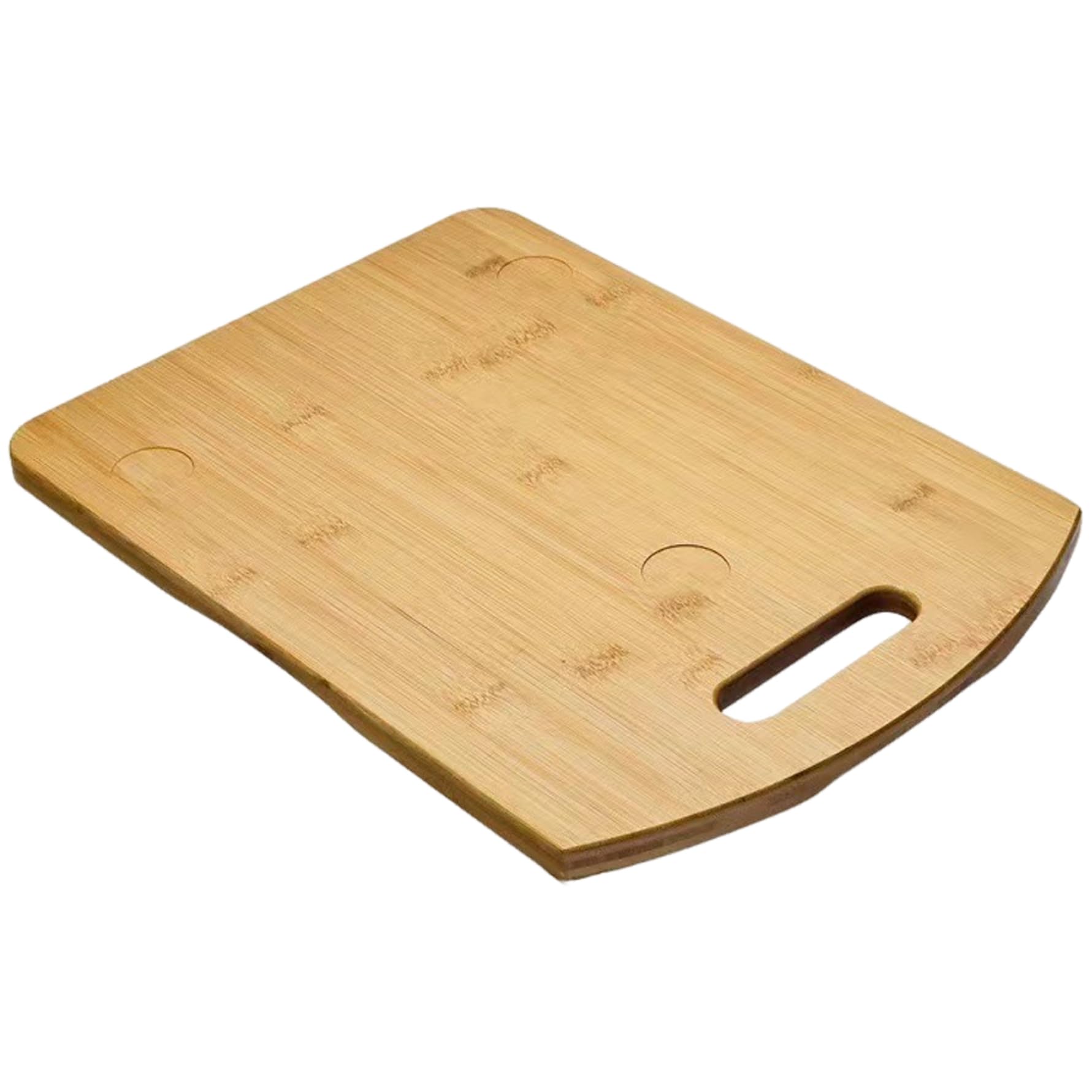 Bandeja deslizante de madera con ruedas para mover electrodomésticos de cocina con asas