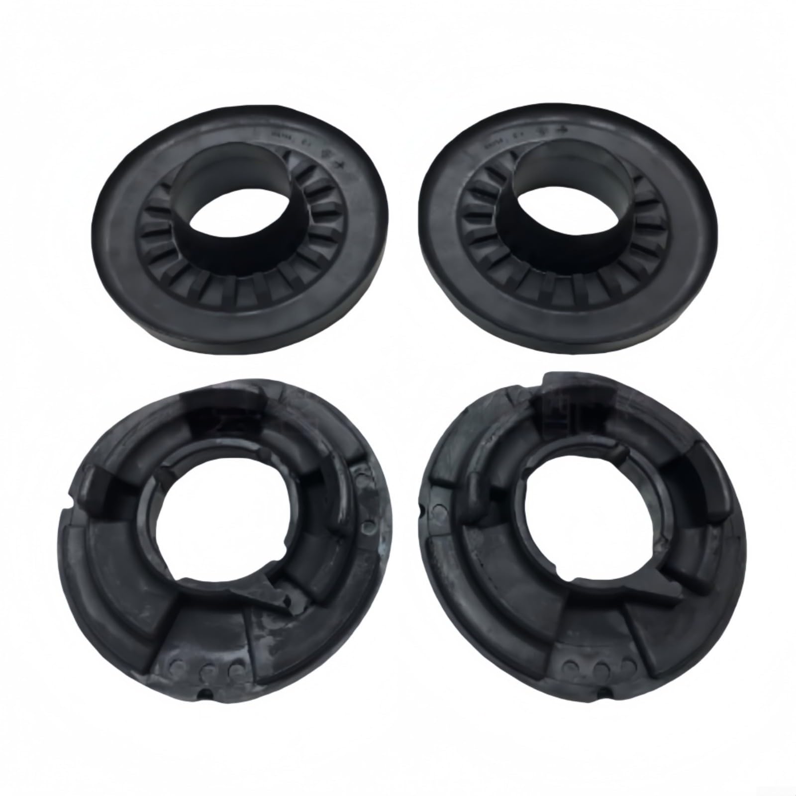 4 Pezzi Posteriore Ammortizzatore Ammortizzatore Kit in Gomma per Jeep per wj 1999-2004, Cuscinetto a Molla Superiore/Inferiore per Ammortizzazione e Stabilizzazione, Nero, OEM 52088346 52088402