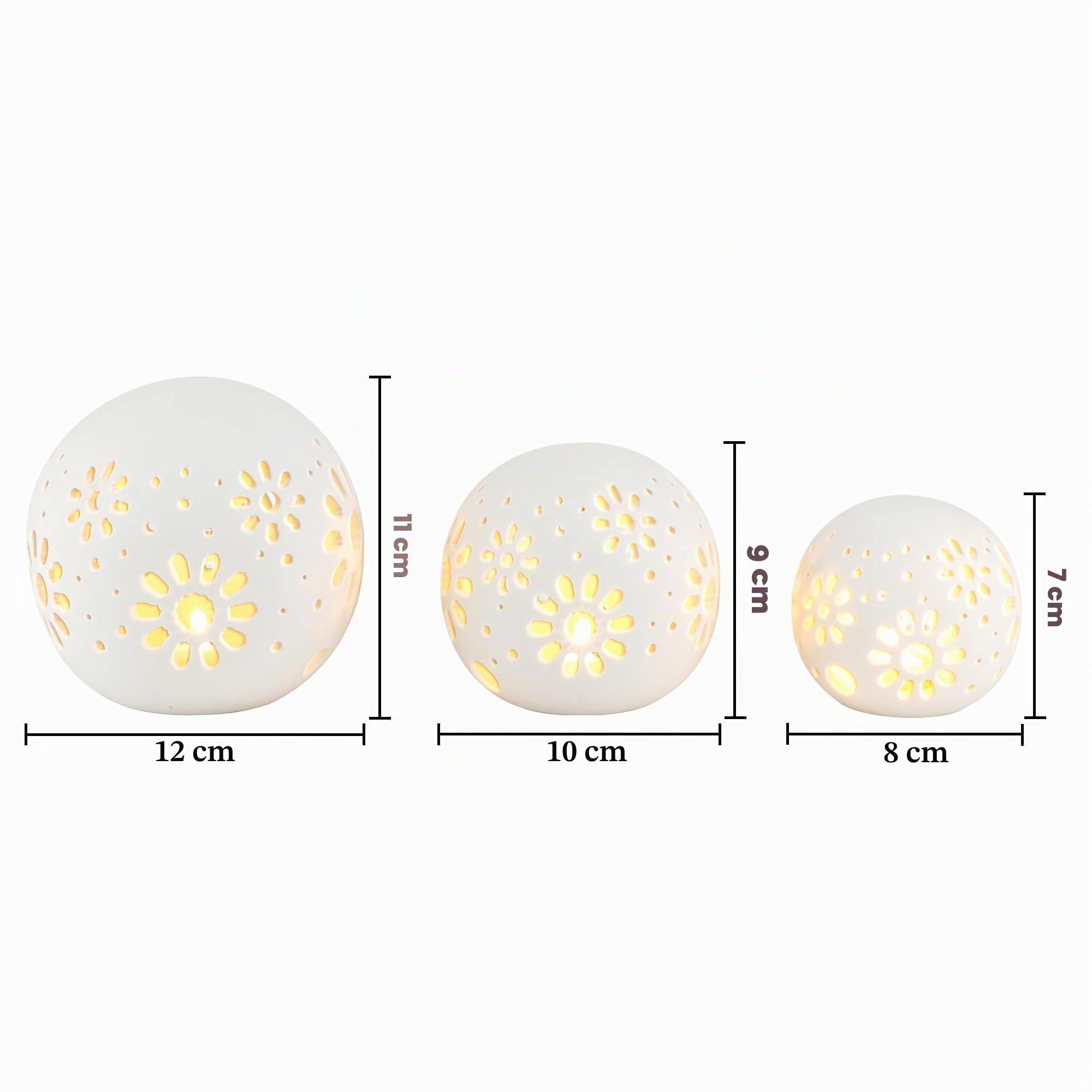 JHY DESIGN Lot de 3 lampes en céramique avec lumière LED pour chambre à coucher, bureau, salon