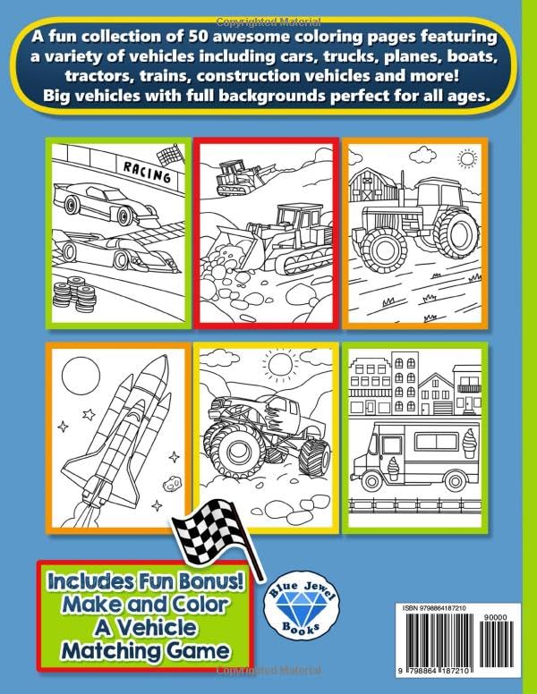 Vehicles Coloring Book for Kids 2 61pBXyHiY4L