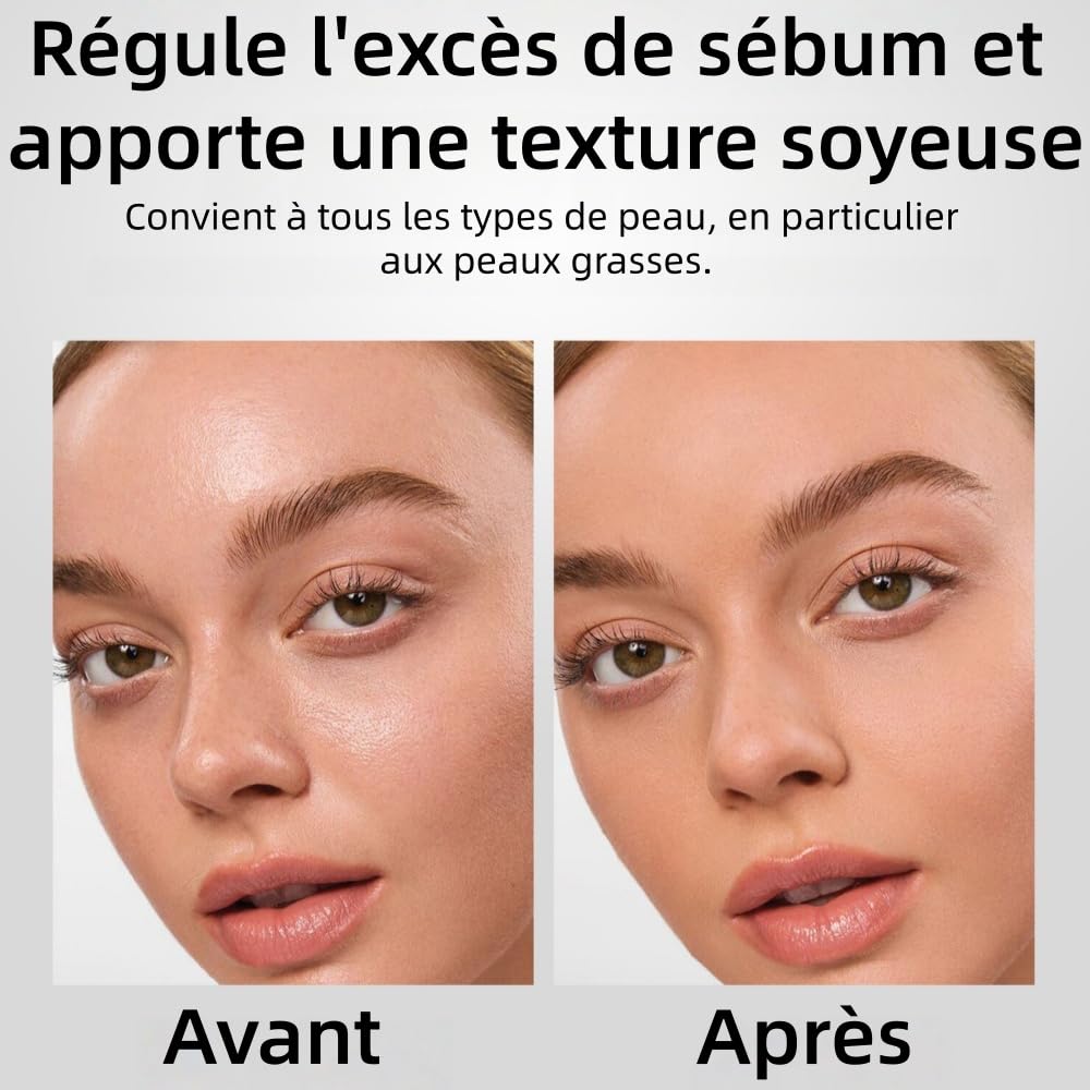 lankerain beauty poudre antirides, contrôle durable de l'huile, couverture complète, transfert - proof, Un maquillage naturel, 24h de couvrance