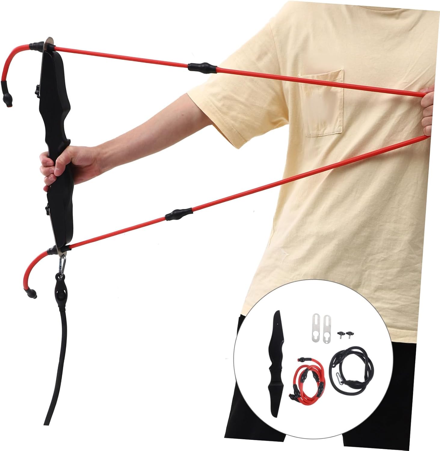 Archery Exerciser Training Device for Strength Training Puller Stretch Band for Arm Finger and Back Power Enhancement