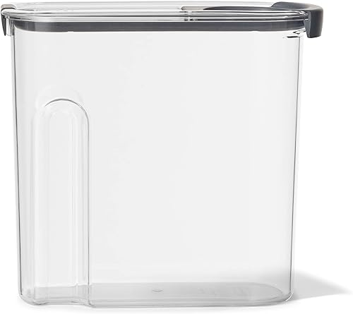 Miniatura 10 de Rubbermaid Brilliance - Recipiente para almacenar cereales con boquilla abatible, aptos para lavavajillas, diseño transparente con color azul, 32