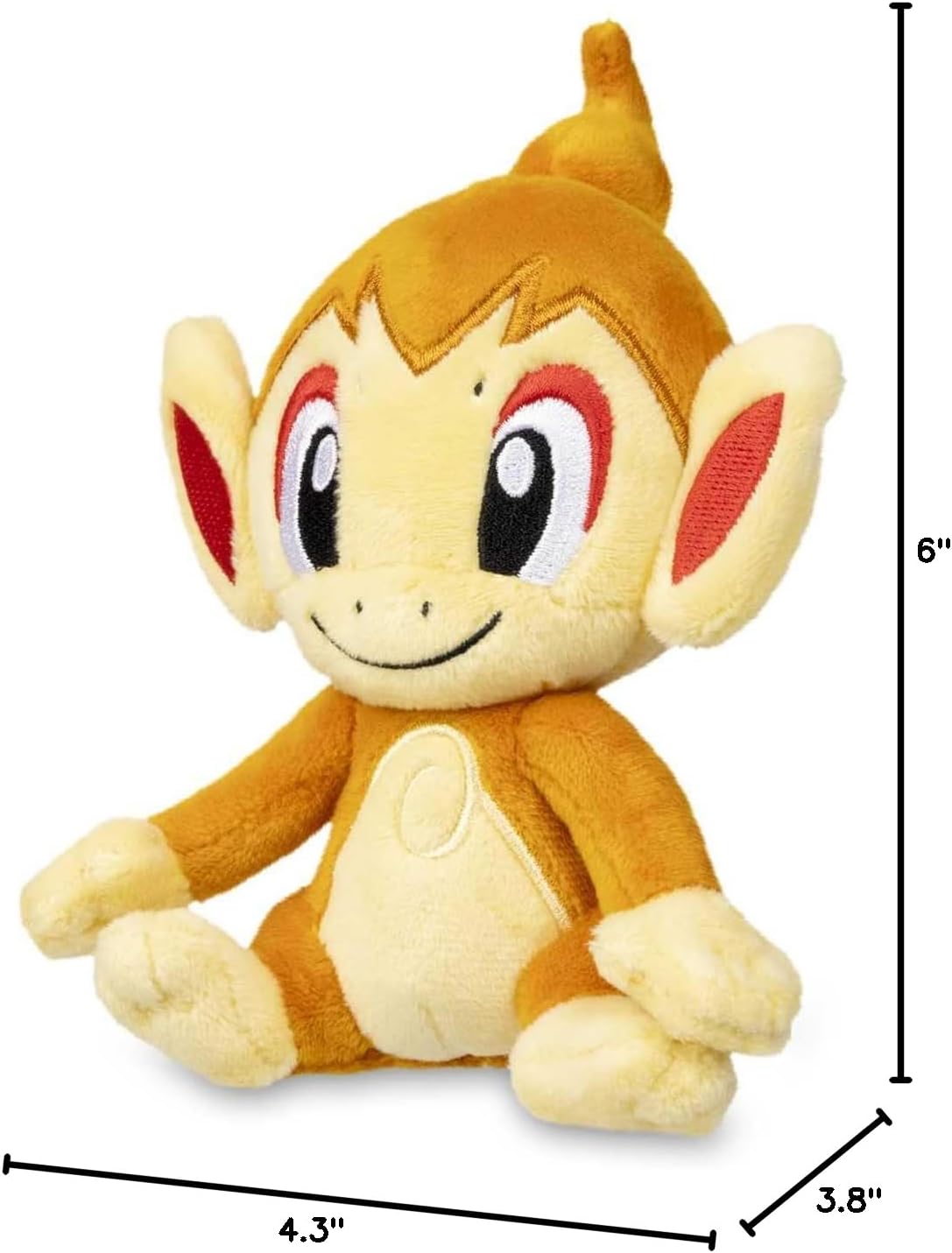 Pokemon Center: Sitting Cuties: Chimchar Plush # 390 - Generation 4 - 6 In