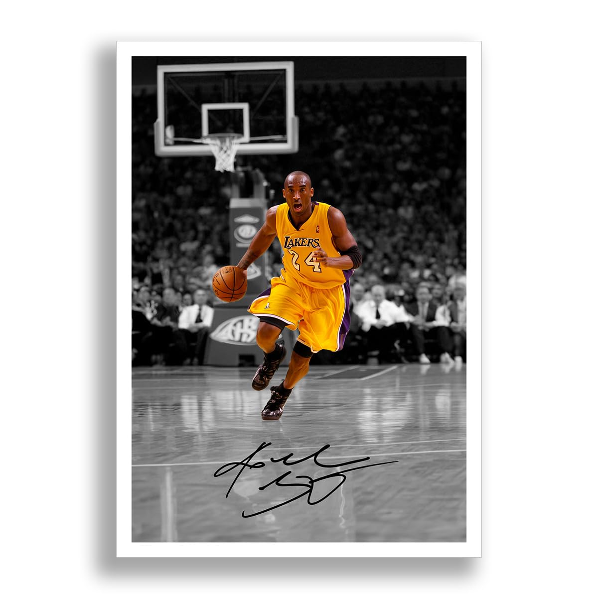 Mounted Gifts Trading A4 Poster Only Kobe Bryant La Lakers Los Angeles Nba Legend Signed Photo Poster Print Picture Display Autograph Memorabilia For Basketball Fans Gift (A4 Poster Only)