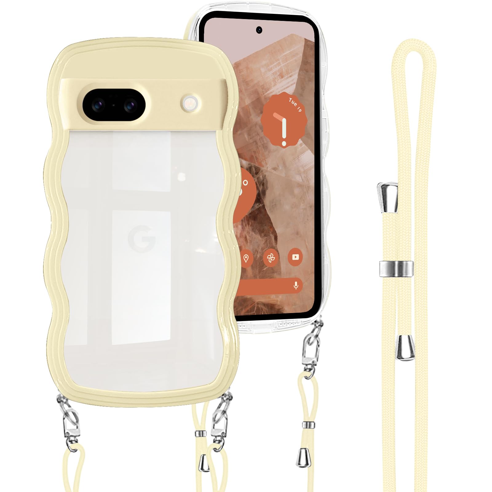 Amazon.co.jp: Google Pixel 8a 用の ケース ショルダー ストラップ 