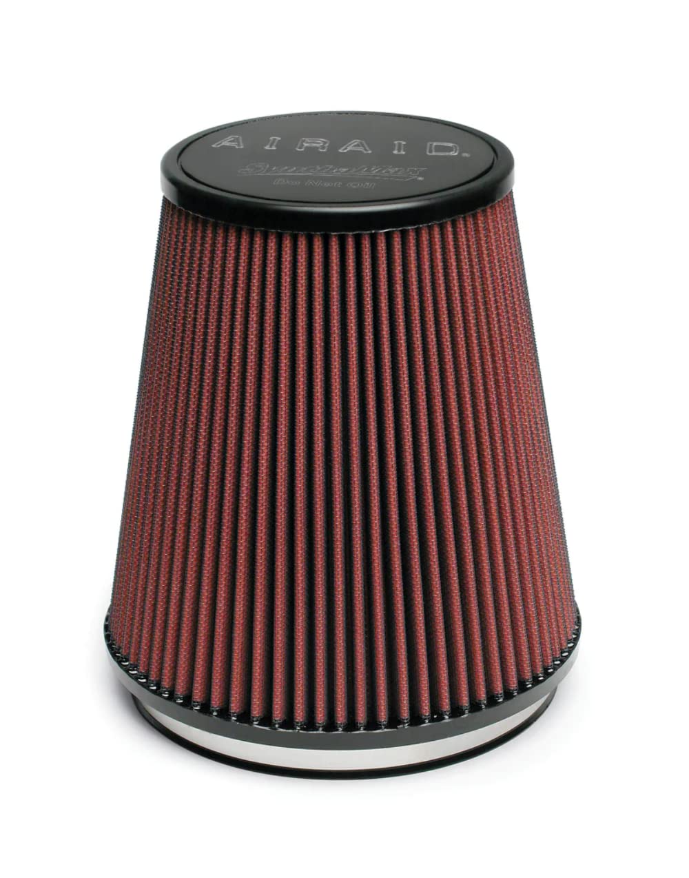Airaid 701-462 Filtro de aire universal con abrazadera: redondo cónico; brida de 152 mm de diámetro interior; altura de 178 mm; base de 184 mm; parte superior de 127 mm