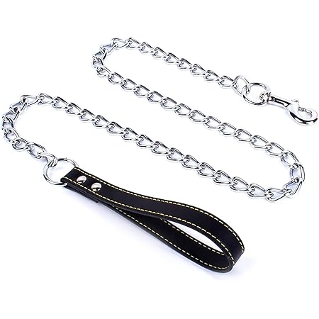Amazon Co Jp 犬 リード Puレ 金属製 犬 チェーン 訓練しつけ アウトドア ランニング 散歩用 ステンレス鋼 中型 大型犬 犬用 ブラック 24時間以内に配送 ペット用品