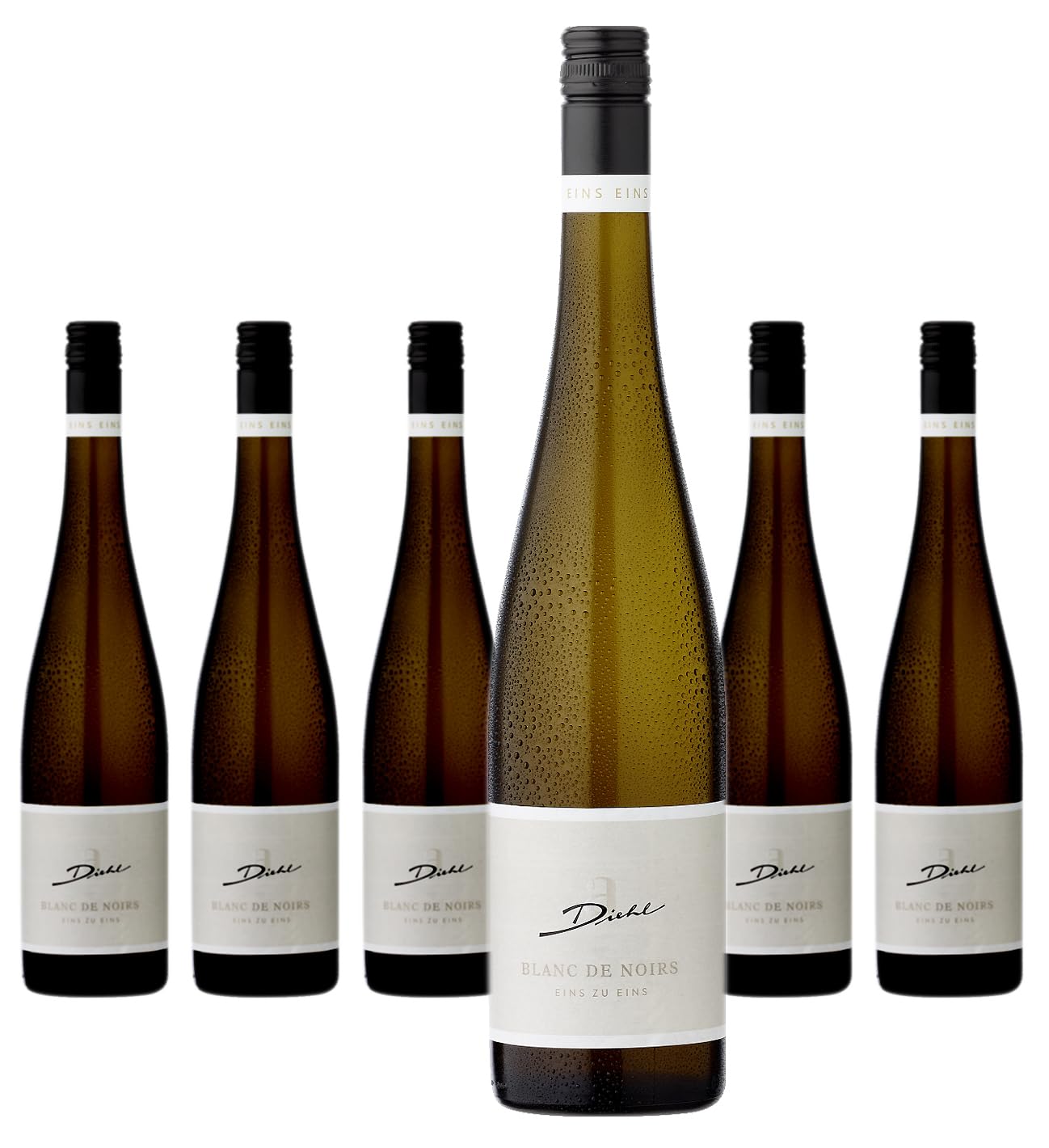 Weingut A. Diehl Eins zu Eins Blanc de Noirs - Weißwein aus der Pfalz - 6 x 0,75L