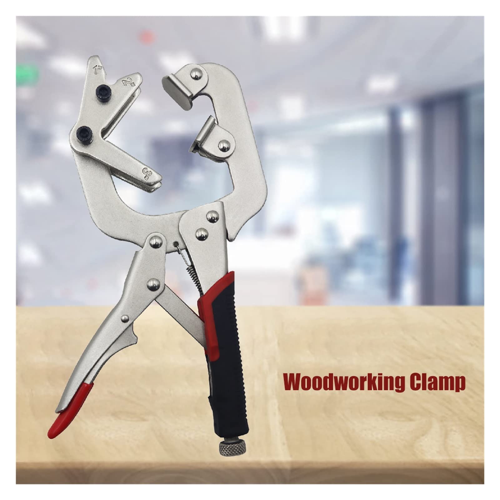 Pinza a Morsetto C 2 in 1, Pinza Resistente, Regolabile, Angolo retto, per Saldatura, carpenteria, Lavorazione del Legno, Morsetto a Morsetto con Foro Tascabile.