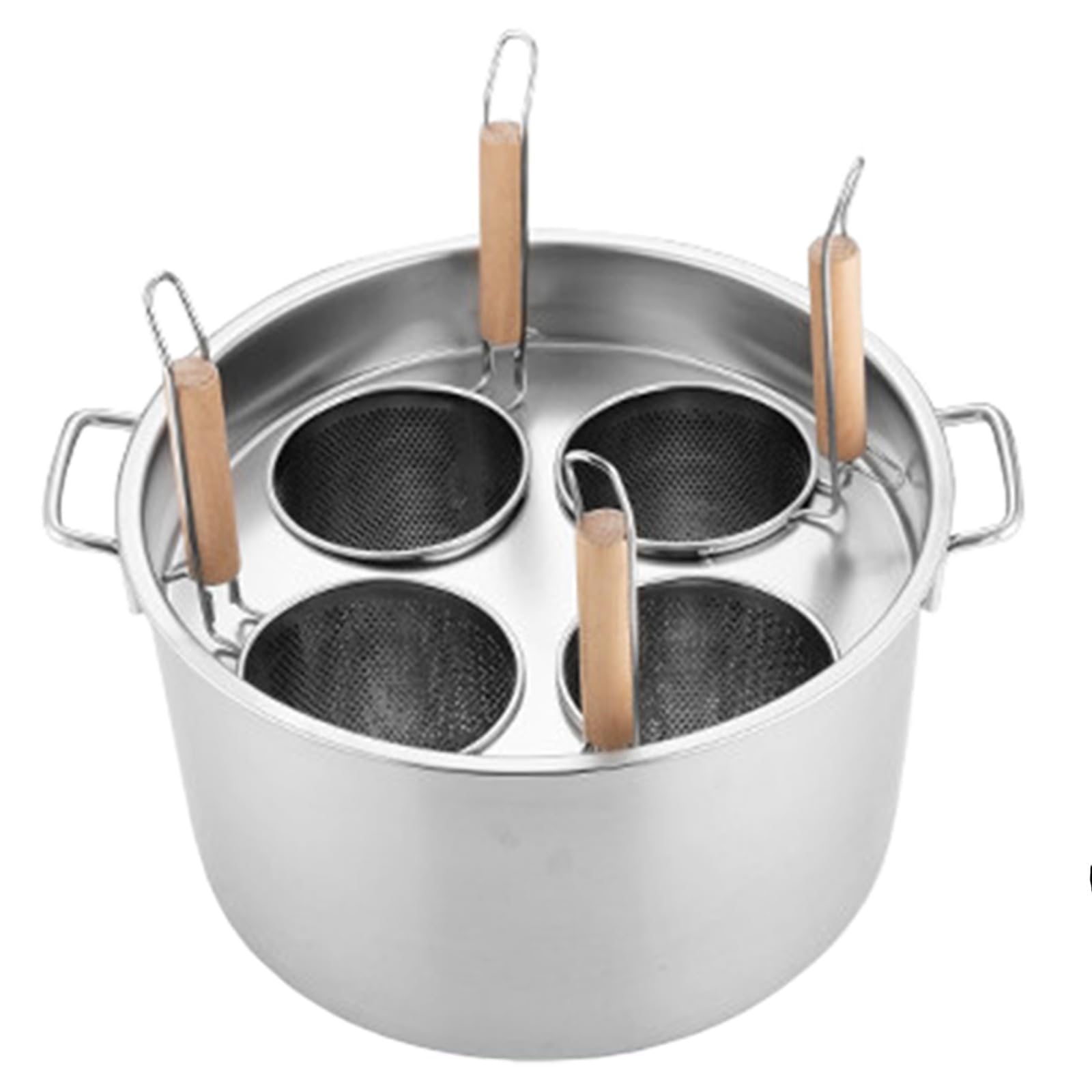 JYBNBBE Stock Pot, Stainless Steel Pasta Cooker Insert Set, Pasta Pot Cookware Set With Steamer Basket And Lid For Home Kitchen Restaurant,5 Holes,4 Holes