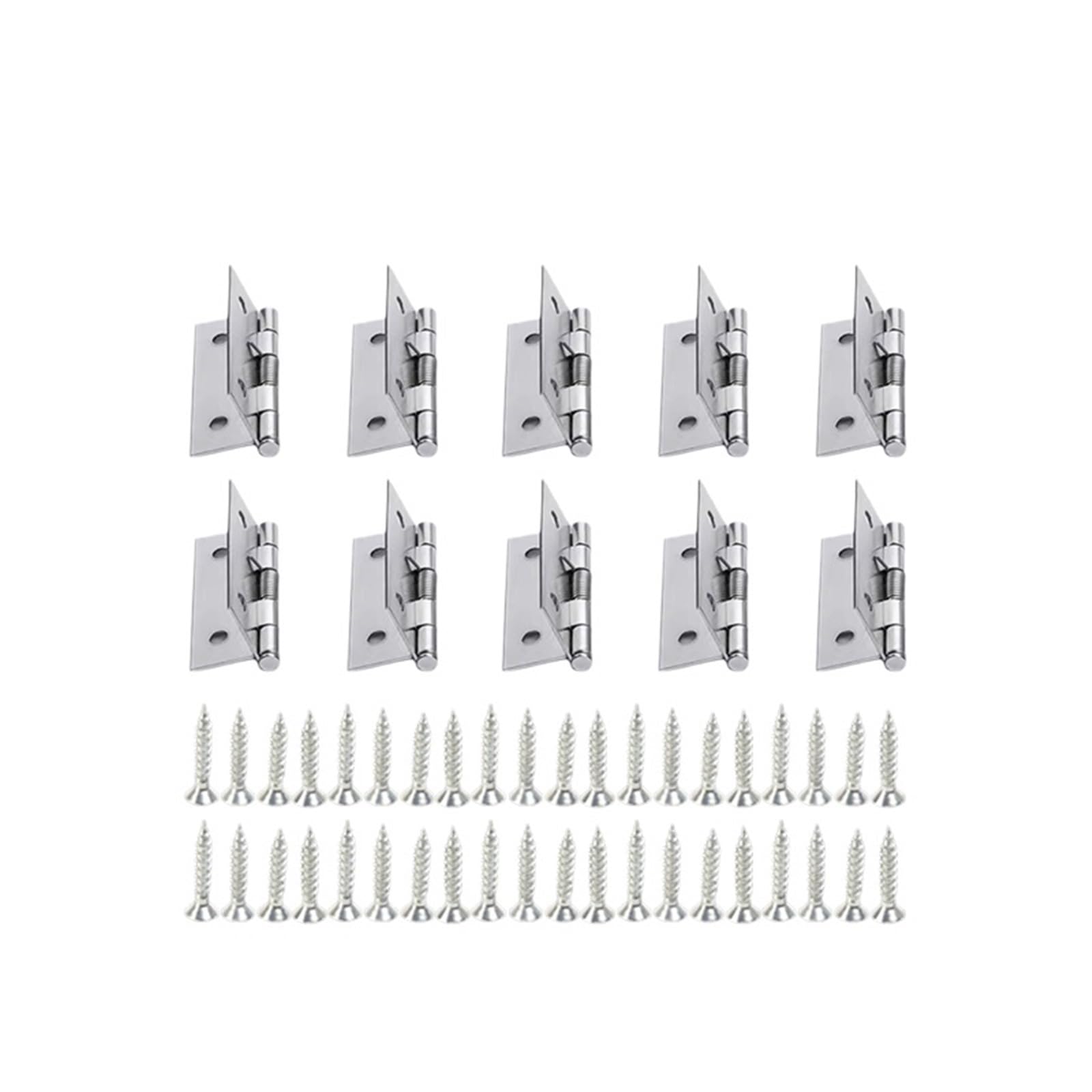 Wsqhao 10Pcs 5/ Self Closing Spring Hinge With Screws Stainless Steel Door Hinges Boxes Cabinet Furniture Fittings Hardware For Doors(,2 Inch)