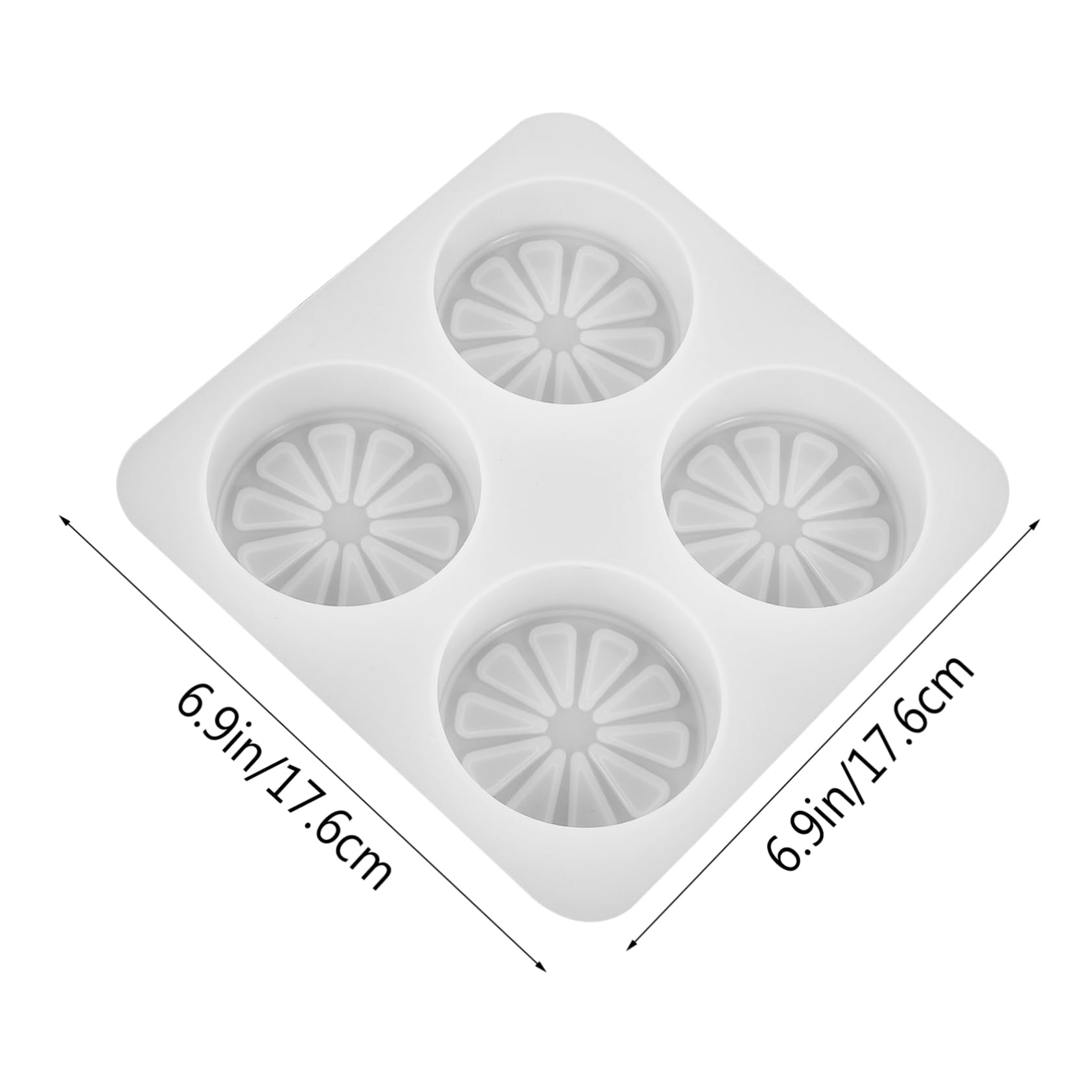 jojofuny 4 Pezzi Stampo Silicone Flessibile per Saponi Artigianali e Candele Modello Cavità Forma Fetta per Progetti Diy Facili da Usare e