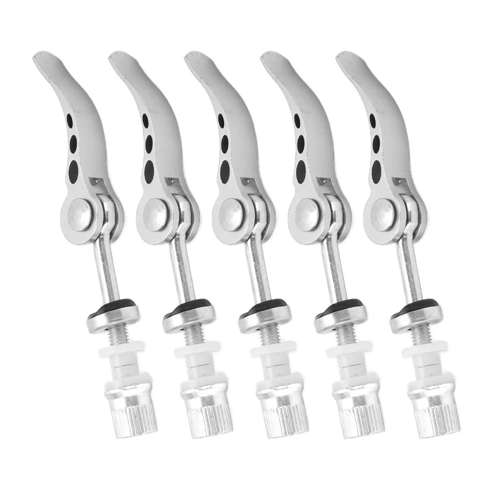 Zuvnik White Bike Seat Post Clamp 5Pcs M6 × 65Mm Bike Seatpost Clamps Lightweight Portable Quick Release Clamp