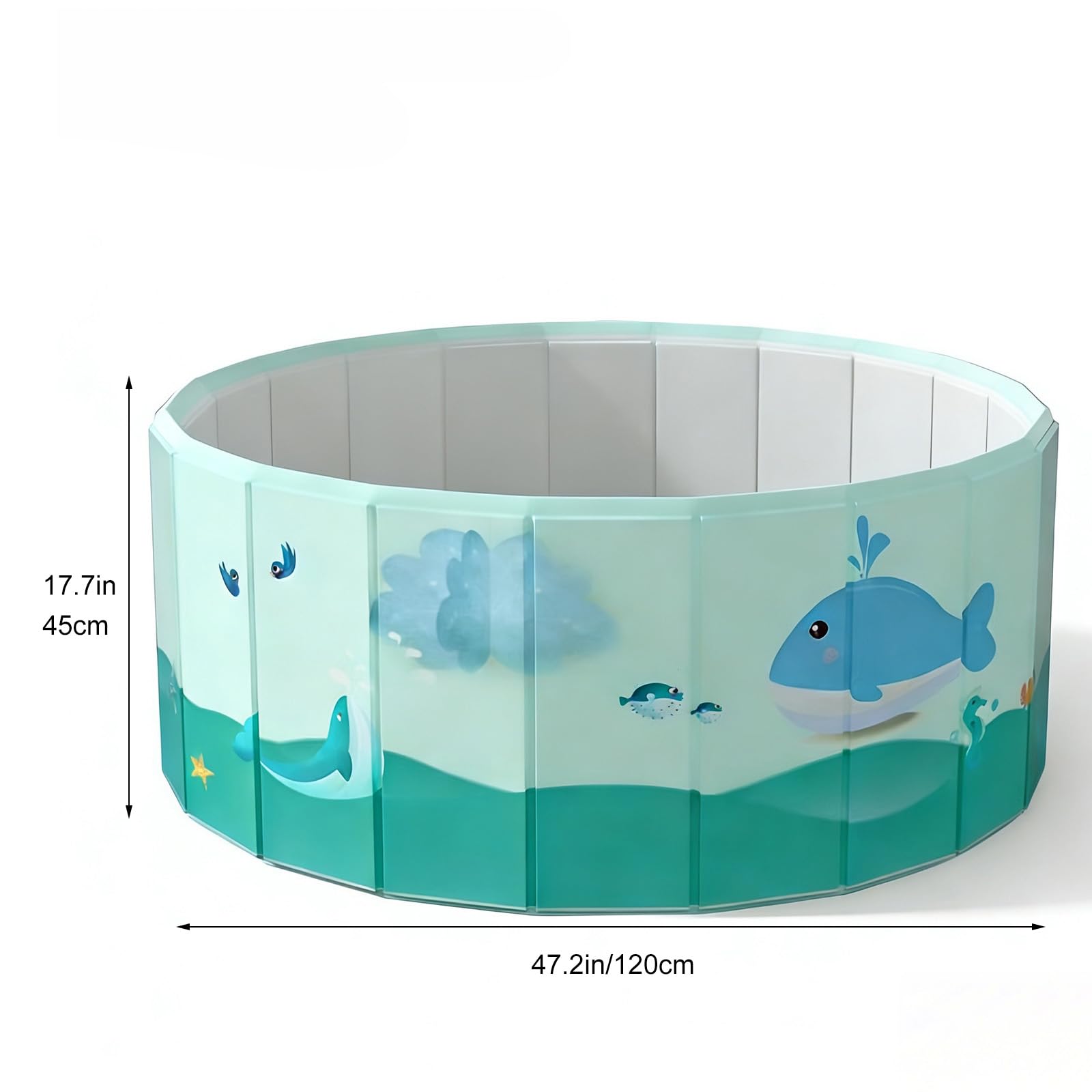 Piscine Pliable Enfant, Pataugeoire Ronde Non Gonflable
