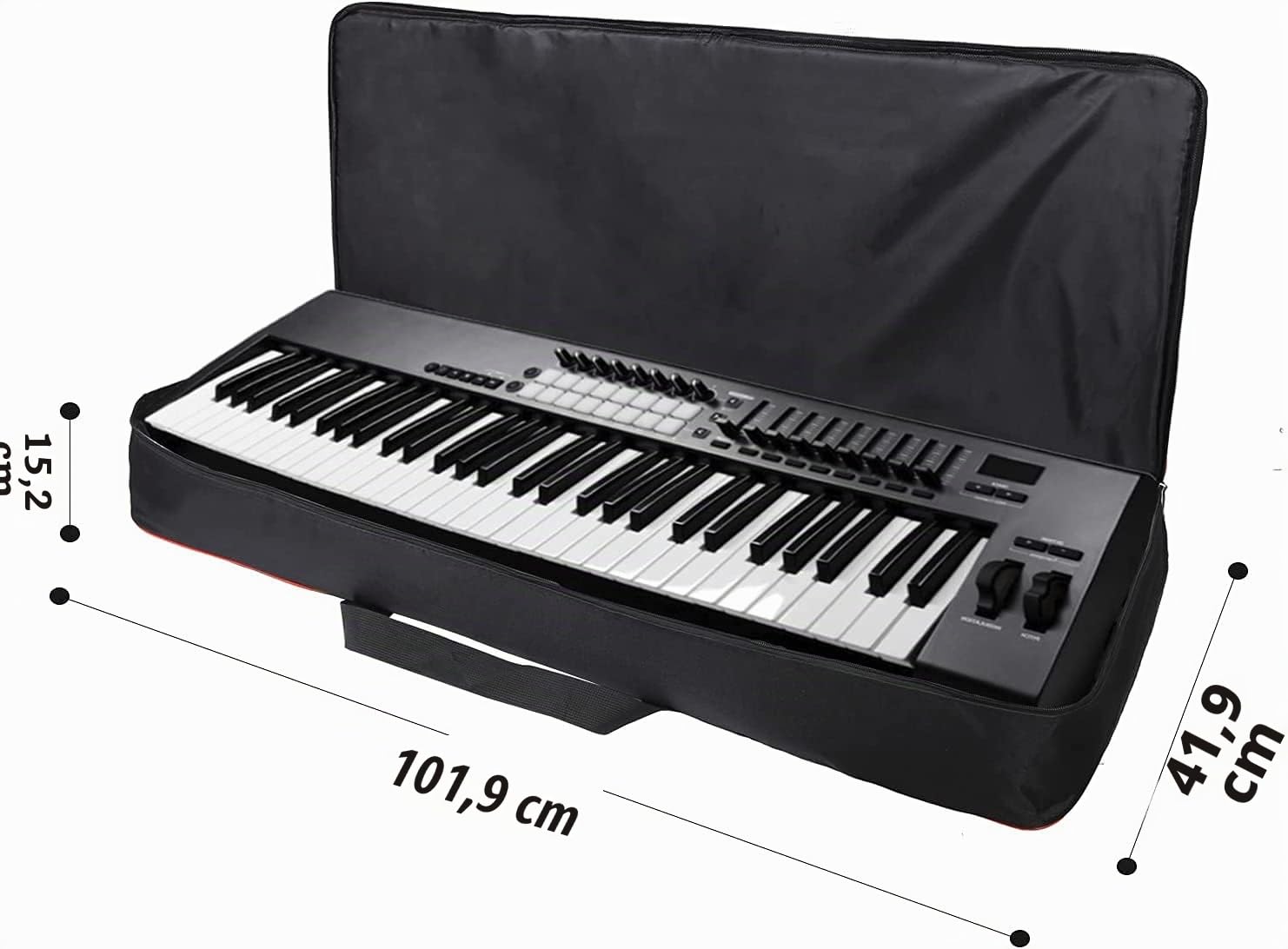 Housse De Clavier 61 Touches Sac De Clavier Piano Electrique Couverture De Clavier Anti-poussière En Tissu Oxford 600D