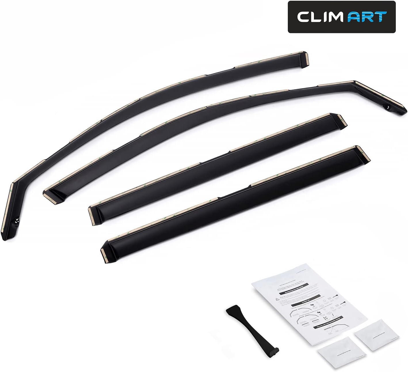 CLIM ART in-Channel Incredibly Durable Rain Guards Compatible with Toyota Highlander 2014-2019, Original Window Deflectors, Vent Window Visors, Vent Deflector, 4 pcs. - 614157