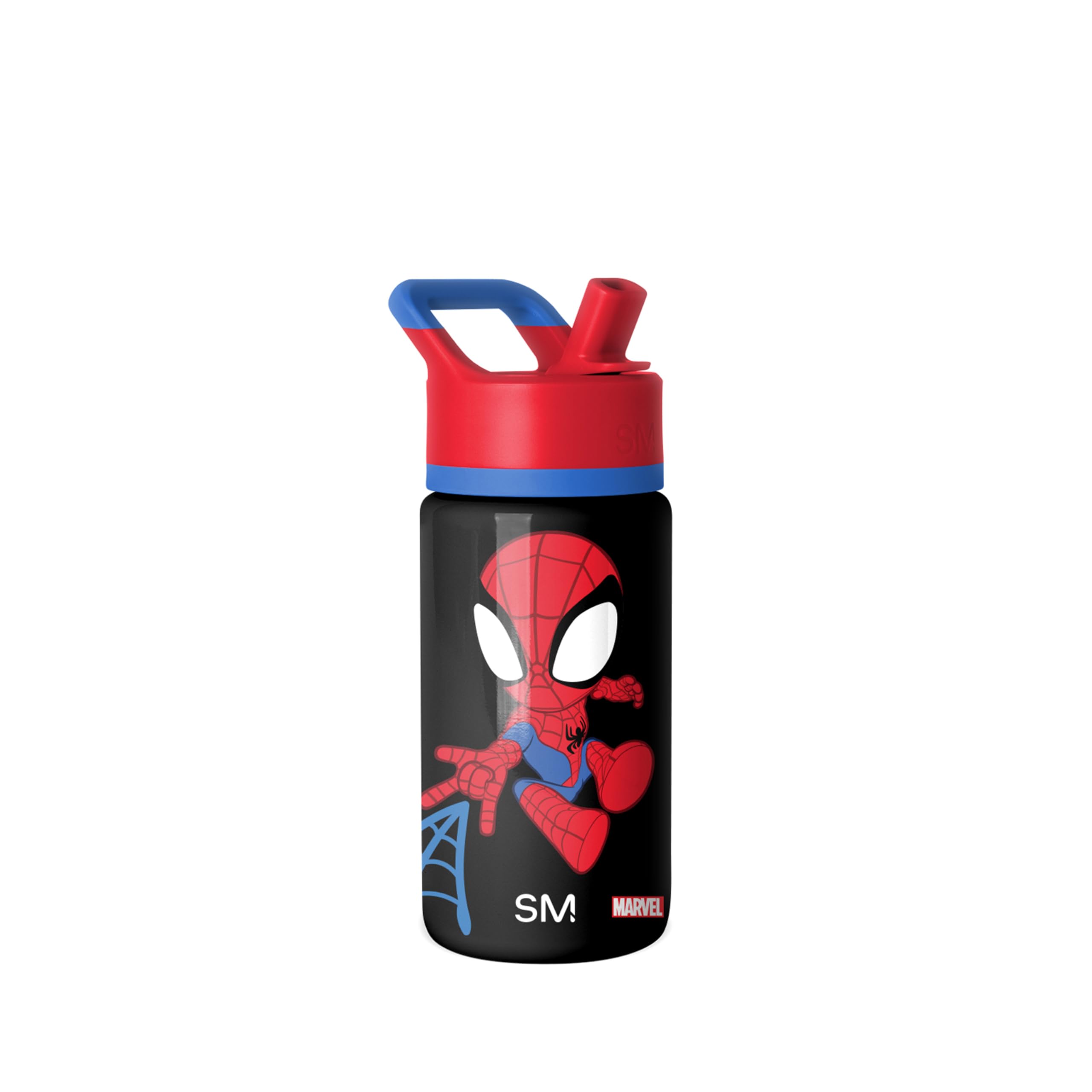 Simple Modern Kids Summit Water Bottle with Straw Lid | Marvel Spider Man 14oz Stainless Steel Cup Insulated Tumbler for Toddlers, Boys, School | Spidey Kid