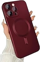 Vista 23 de Funda magnética para iPhone 15 para mujer, diseño de brillo metálico suave mate con protector de lente de cámara, compatible con Magsafe para iPhone