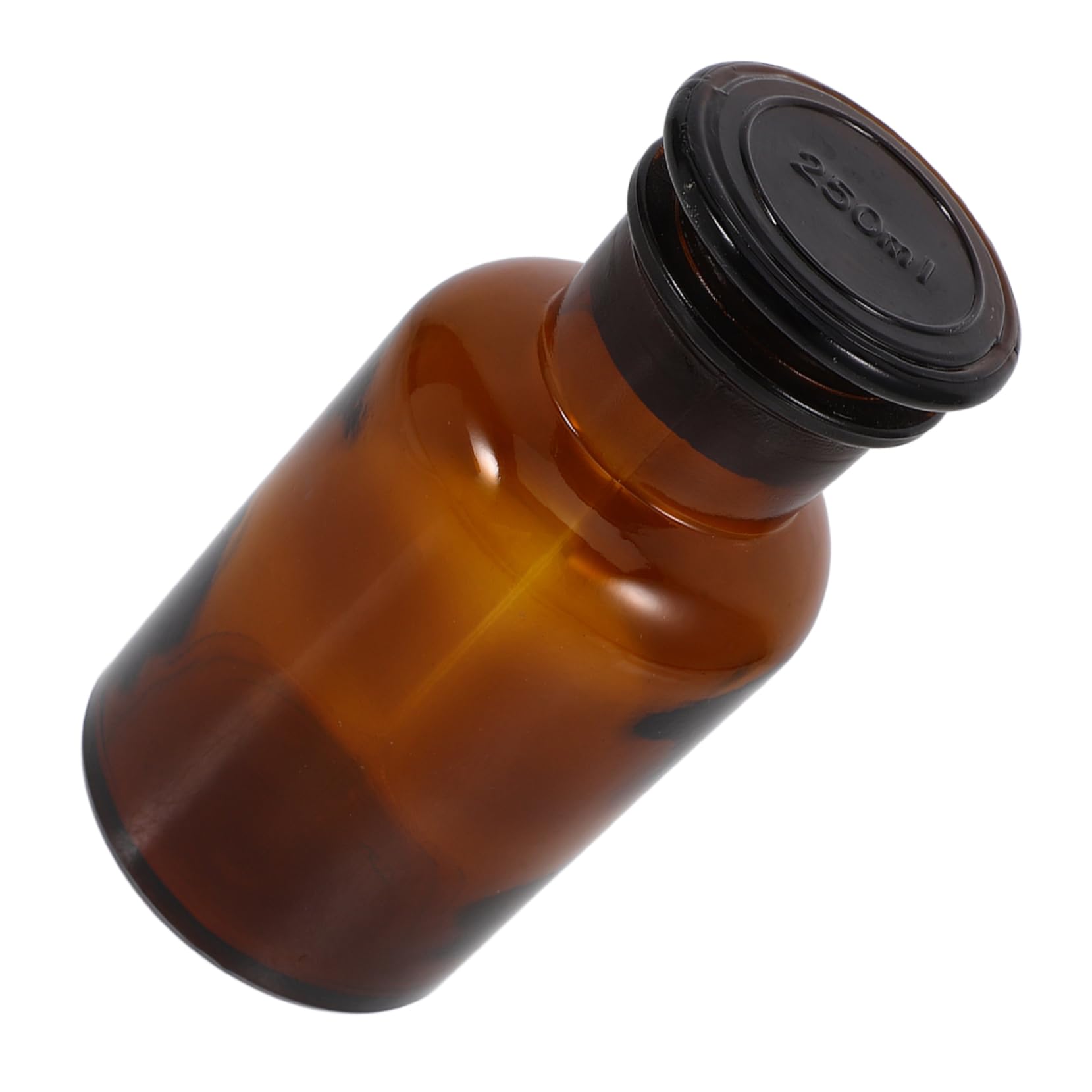 LIFKOME Scientific Glass Lab Reagent Bottle 250ml Wide Mouth Storage Ground Stopper Chemical Lab Safe