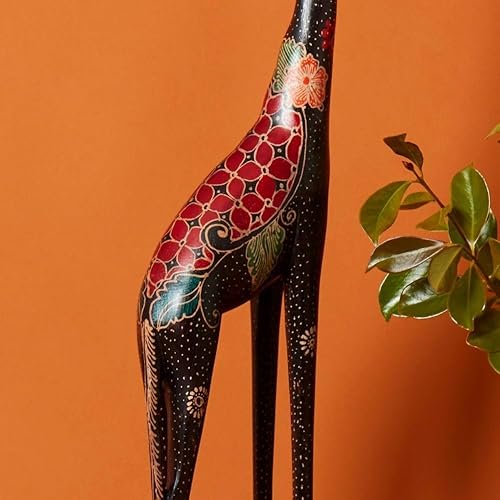 Miniatura 3 de Estatua de jirafa de batik alta