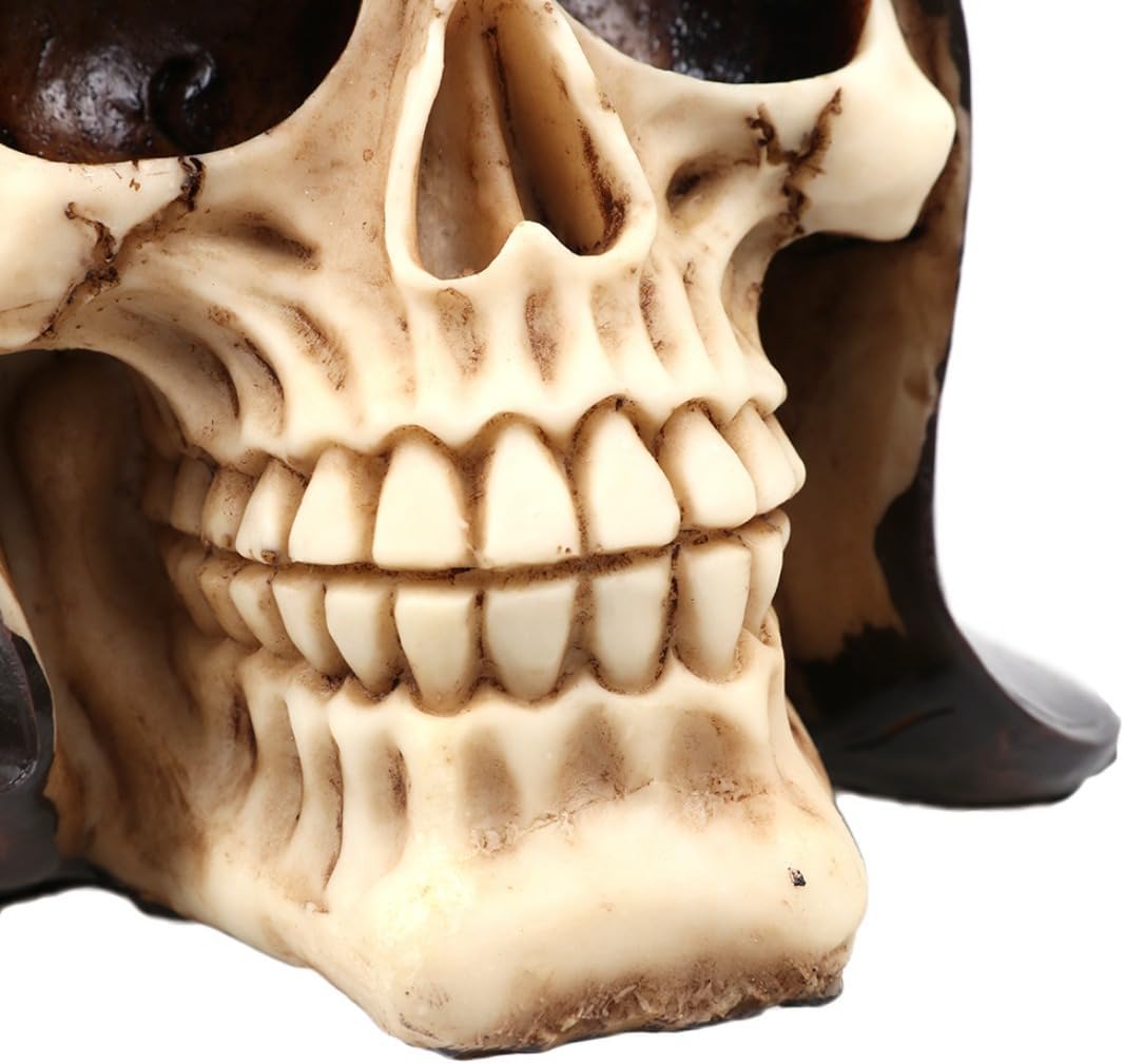 Pilot Skull Head Resin Skull Statue Craft Halloween Person Masquerade Prop Halloween Cosplay Home Ornaments