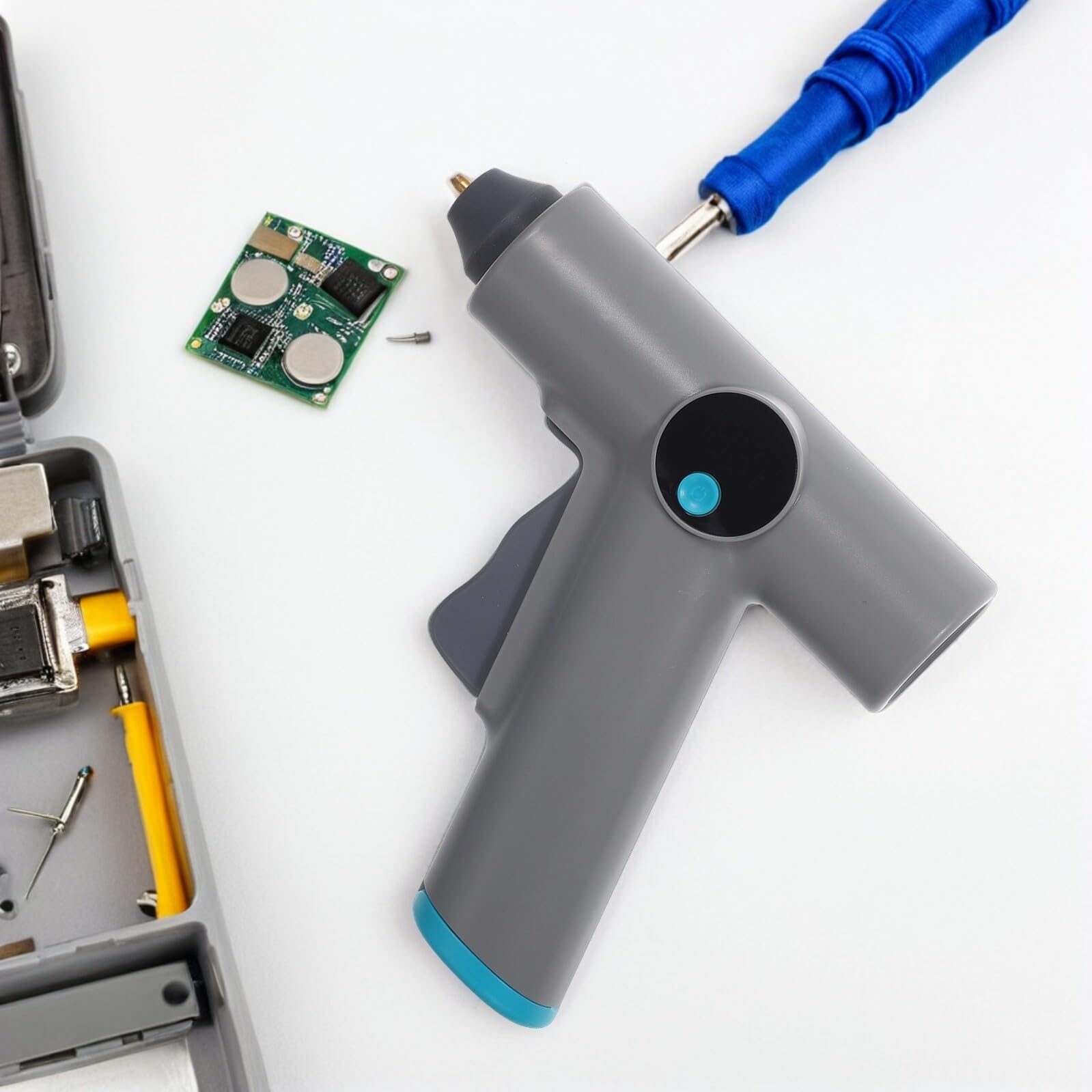 Pistola de Pegamento Caliente Inalámbrica Digital Recargable de Plástico