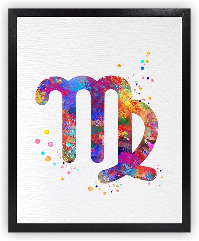Dignovel Studios 11X14 Unframed Zodiac Sign Symbol Virgo Astrological Signs Astrology Abstract Love Motivational Kind Smart Watercolor Art Print Poster Home Office Wall Décor DN690