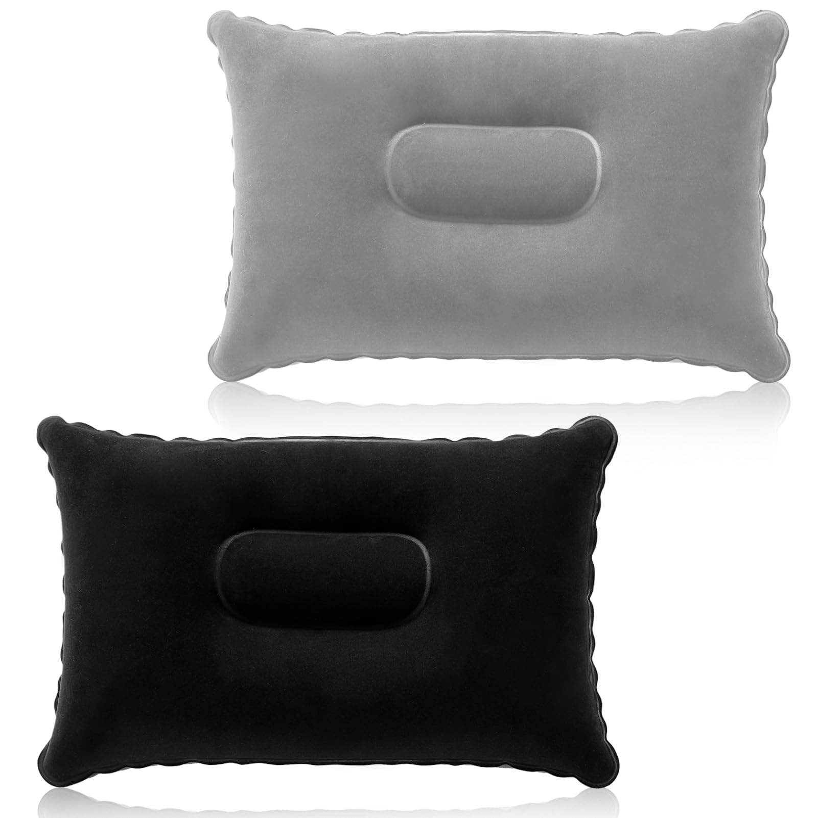 Hemlosk Almohada Playa Camping Hinchable2X Cojín Inflable para Camping, Almohadas de Camping Hinchables Almohada de Viaje Ultraligera Almohada de Playa, Viajar Acampar al Aire Libre Pescar, 34x22 cm