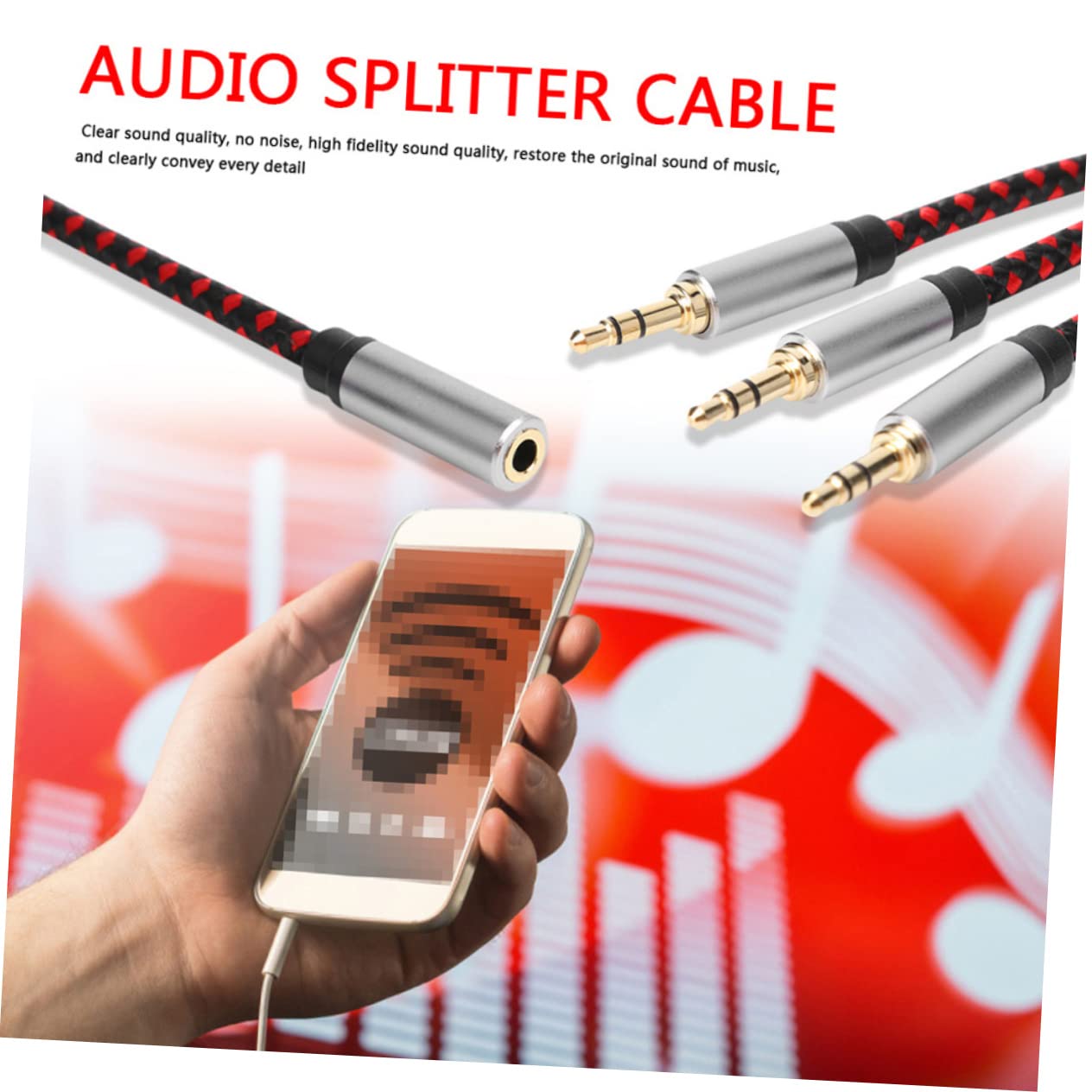 Angoily 3pezzi Audio Splitter Estensione Adattatore Audio Per Utilizzo Cuffie e Microfoni Compatibile Laptop e Smartphone Design Flessibile e Resistente
