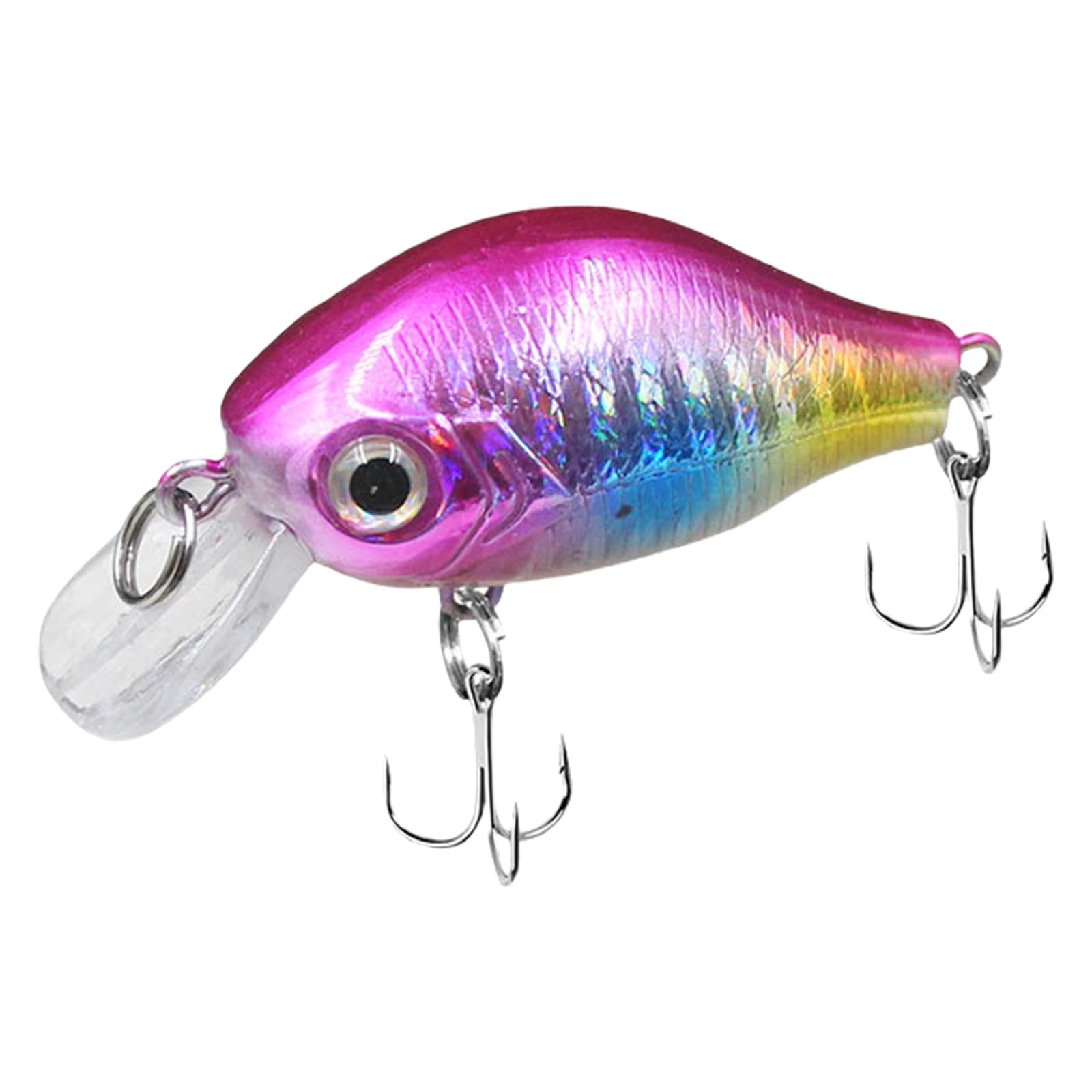 Kelisdi 6cm Small Crankbaits with Hook for Trout Fishing Artificial Minnow Fishing Lures Swimbait Crankbait for Small Minnow Lure