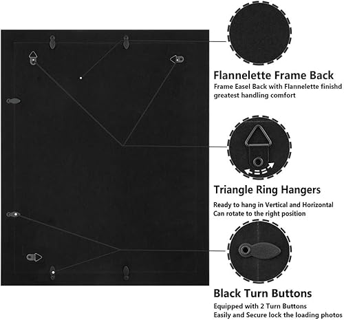 Miniatura 2 de LaVie Home Marcos de fotos de 11 x 14 pulgadas (1 paquete, blanco desgastado) marco de fotos rústico de vidrio templado individual para montaje en