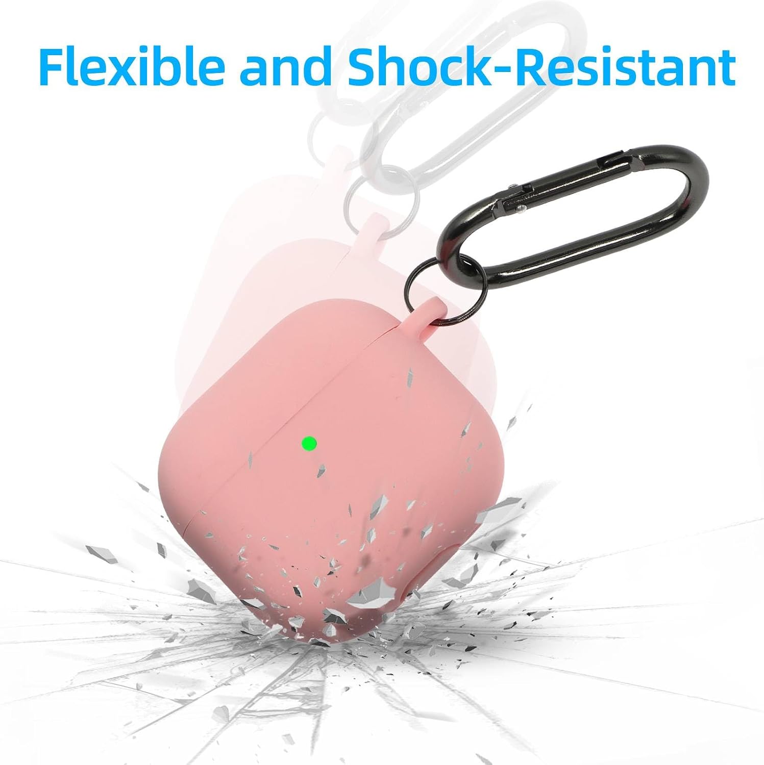 Compatible with AirPods 4 Case, Premium Soft Silicone Protective Case Cover for Apple AirPods 4th Generation with Cleaner Kit Keychain Accessories for Women Girls