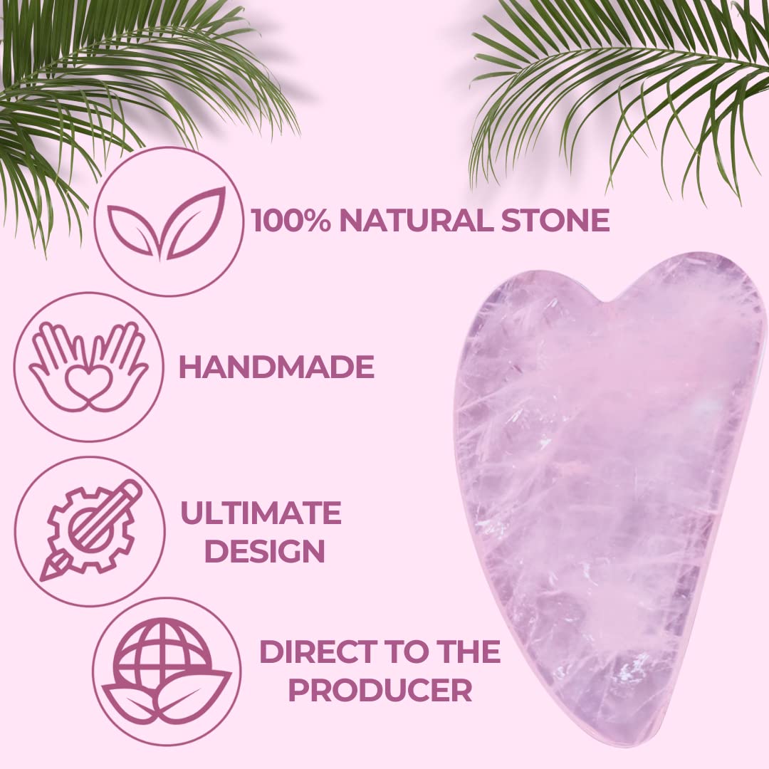 Gua Sha (różowy kwarc)