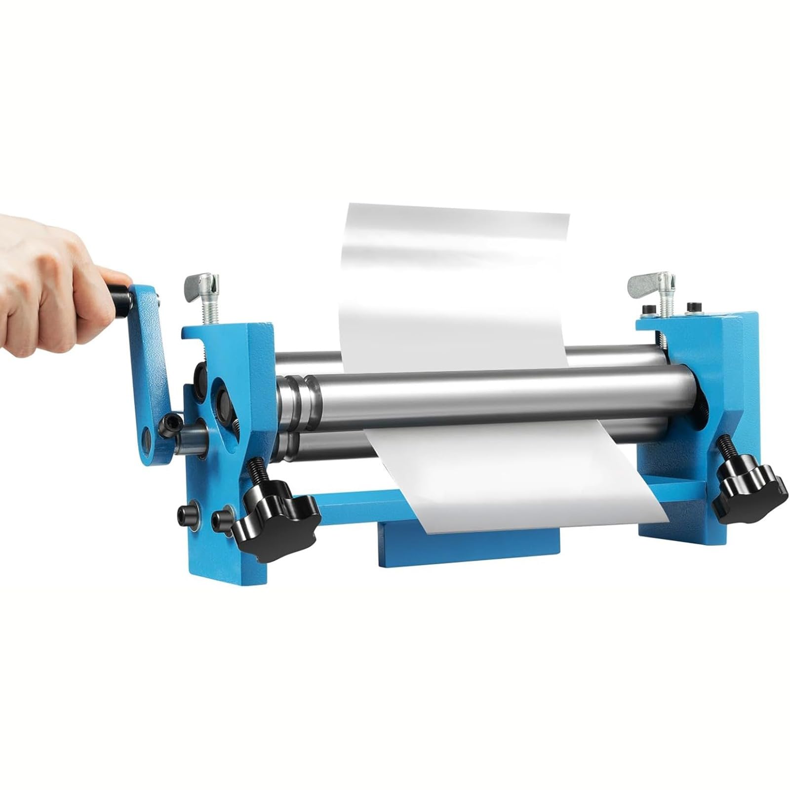 3-Walzen-Rundbiegemaschine, manuelle Rundbiegemaschine 300 mm, einstellbarer Walzdurchmesser und maximale Breite 300 mm, für gewalzte Stahlbleche, Kupferbleche, Aluminiumbleche