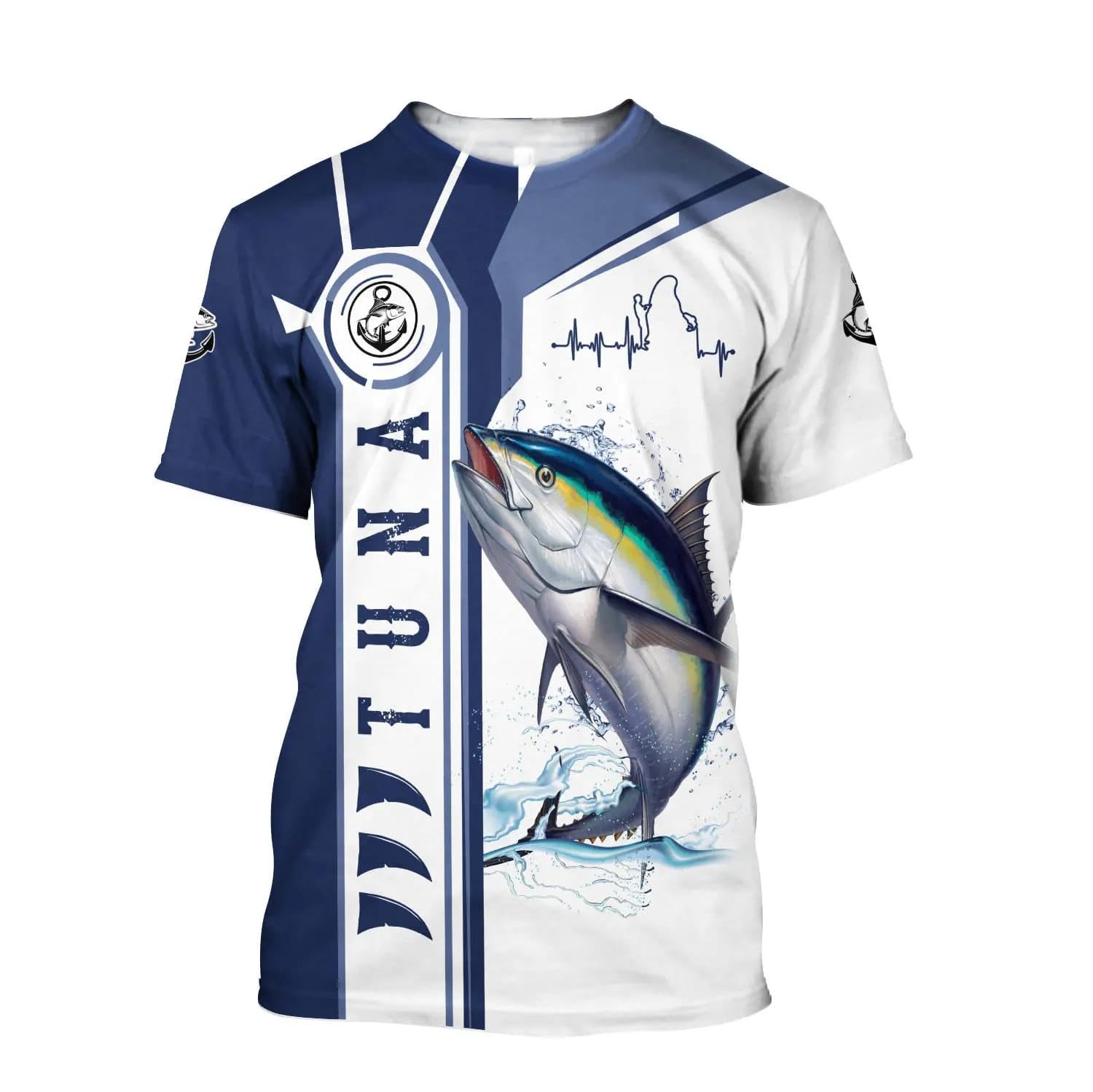 T-Shirt 3D da Uomo Maglietta Estiva da Uomo con Stampa 3D E Motivo A Pesca, alla Moda, Casual, di Grandi Dimensioni, Girocollo, Ad Asciugatura Rapida, Manica Corta