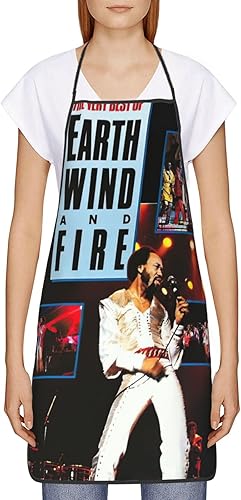 Miniatura 2 de Earth Musical Wind Group Fire Kitchen Delantal de cocina Delantal de chef profesional para hombres y mujeres, sin bolsillos, hermoso, unisex,