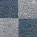 Produktbild Monster Shop 40 Stück Teppichfliesen Bodenfliesen Teppich 50 x 50 cm für 10 m² in Blau & Grau