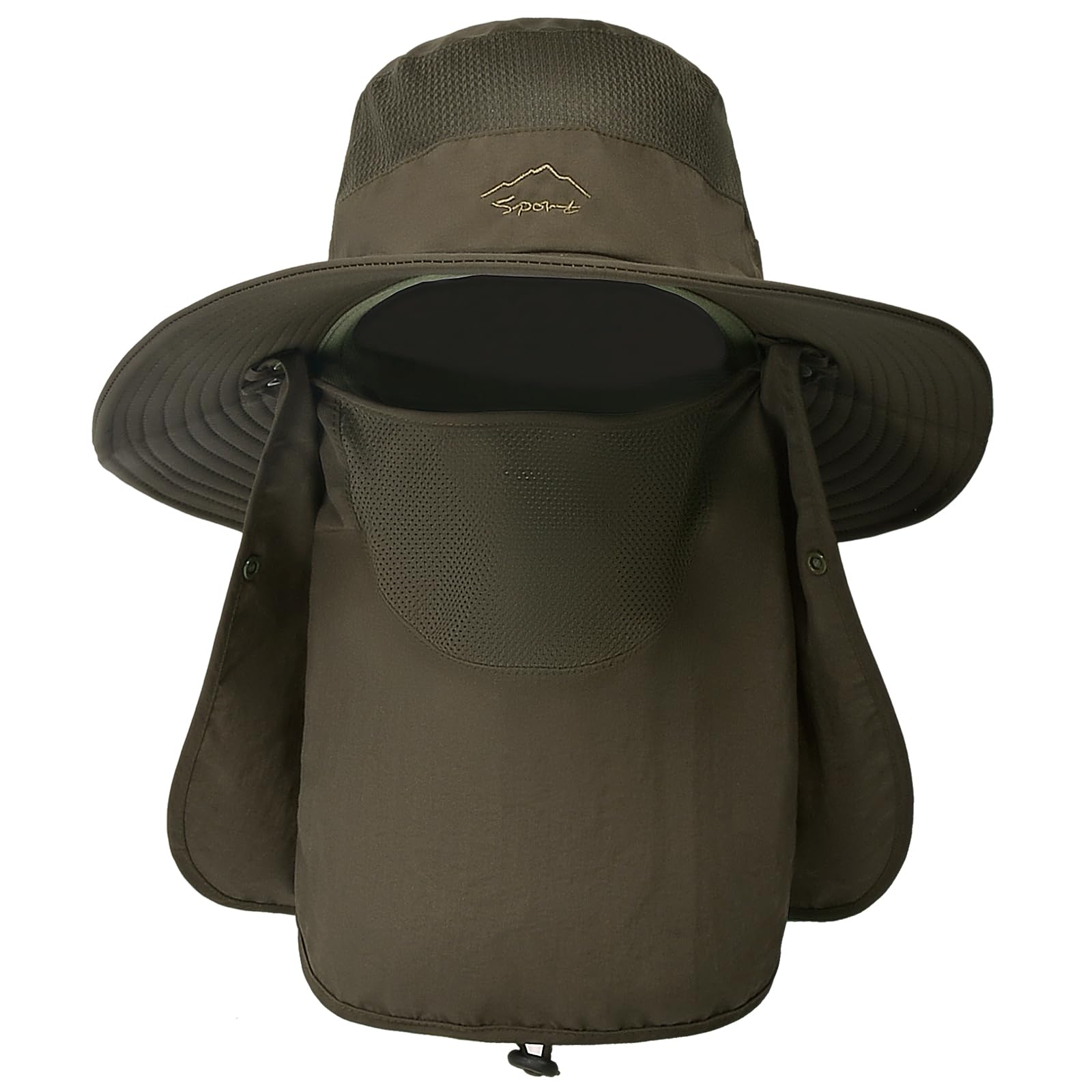 TAGVO Sombreros de Pesca para Hombre Mujer con Cubierta de Cuello Desmontable, Gorros de Pescador con Protección UPF 50+, Sombreros y Gorras de Sol Plegables para Cámping Excursionismo Caminando — view 13